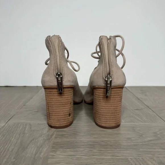 Vince Camuto Nahara Gray Tan Suede Heeled Sandal 8M - Picture 3 of 9